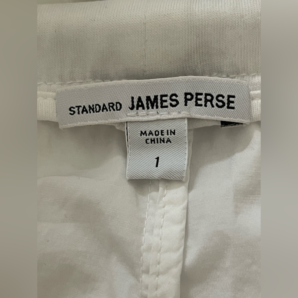 James Perse Women’s Poplin Cargo White Pant with Front & Cargo Pockets In Small - Picture 6 of 8